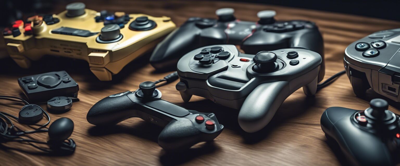 Assortment of game controllers