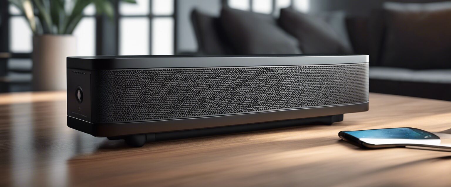 Image of a portable Bluetooth speaker